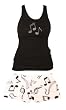 Music Note Rhinestone Tank Top and Bottom Set