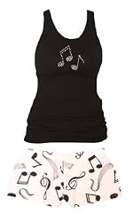 Music Note Rhinestone Tank Top and Bottom Set