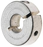 Aluminum Shaft Collar, 1 Pc Clamp Type, 1/4 B x 13/16 OD x 1/4 W, 4-40 Clamp Screw