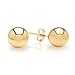 14K Yellow Gold Ball Stud Earrings, 4mm