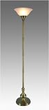 Grandrich G-5625 71 Torchiere Floor Lamp in Antique Brass with Frosted Glass Shade