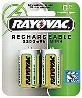 Rayovac NM714-2 Rechargeable NiMH C Batteries (Two-pack)