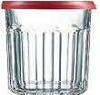 Arc International Luminarc Working Glass, 14-Ounce with Red Lids, Set of 6 Arc International Luminarc Working Glass, 14-Ounce with Red Lids, Set of 6