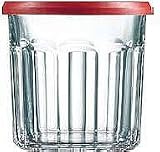canning containers Arc International Luminarc Working Glass, 14-Ounce with Red Lids, Set of 6
