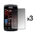 3 Pack of Premium Reusable LCD Screen Protectors for Blackberry Storm 2 9550 [Accessory Export Packaging]