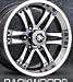 Wolf Backwoods 18x9.0 6:139.7 offset 25 Full Machine/Gloss Black
