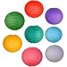 8 Assorted (DIFFERENT) Color Chinese/Japanese Paper Lanterns/lamps 8" Diameter - Just Artifacts Brand