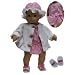 Pink and White Swimsuit. COMPLETE outfit with Hat, Robe and Sandals. Fits 15" Dolls like Bitty Baby� and Bitty Twin�