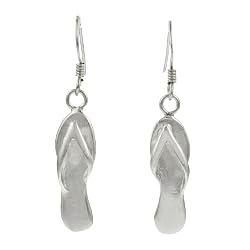 Sterling Silver Flip Flop Earrings