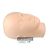 Wonder Lash Mannequin Training Head For Eyelash Extension Practice Closed Eyes Flat Back Skin