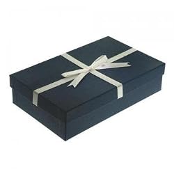 Gift Box - Fancy Blue Box with White Satin Bow - Upgrade Your Gift