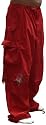 Ghast 22" Cargo Drawstring Raver Pants (Red)