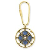Gold-tone Windows to Heaven Key Ring Fob