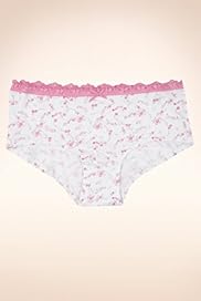 Older Girls Pure Cotton Bird Print Lace Trim Shorts