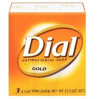 Gold Antibacterial Deodorant Soap Dial 3 x 4 oz Soap For Unisex
