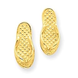 14k Gold Flip Flop Earrings