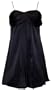 Satin Prom Bubble Mini Holiday Gown Party Formal Cocktail Dress Bridesmaid, Medium, Black