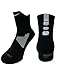 Nike Mens Hyperelite Basketball High Quarter Black/Black/White/White MD (Men's Shoe 6-8, Women's Shoe 6-10)