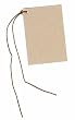 100 Blank KRAFT Hang Tags (1-3/4"x2-1/8") & 100 Cut Strings for Crafts & Gifts. Personalize & Price your merchandise.