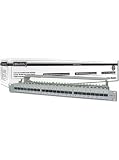 DIGITUS Patch Panel 48,3cm 19Zoll 24Port Cat6a geschirmt grau RAL7035 Kabelinstallation mit LSA Leisten bis 10GBit bis 500 MHZ