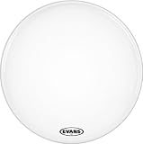 Evans MX2 White Marching Bass Drum Head, 28 Inch