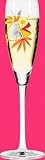 Review Ritzenhoff Tableware  / Champagne Glass, Pearls, Orange Fish, Designer Color Enamel Prosecco Flute in Gift Box