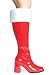 Women's Sexy Mrs. Claus Red with Faux Fur Knee High Christmas Boots - Size 8