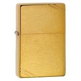 Vintage Brush Finish Brass (ZI240) Category: Vintage Zippo Lighters