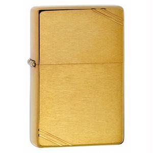 Vintage Brush Finish Brass (ZI240) Category: Vintage Zippo Lighters