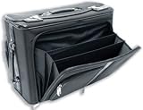 Masters Pilot Case Nylon Wheeled Laptop Filing and Organiser Sections W485xD200xH325mm Black Ref 2383