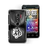 HTC EVO 3D Black Aluminum Plated Hard Back Plastic Case Cincinnati Bengals