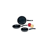 New Chefs Secret 3pcs Aluminum Non-Stick Frypan Set Hammered Texture Phenolic Handles