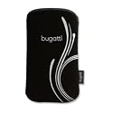 bugatti Tasche SlimCase silver "b" SoftTouchNeopren passend f&uuml;r LG Electronics GC900 Viewty, GC 900, schwarz, silber