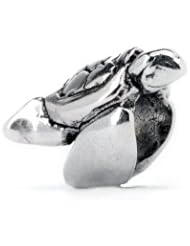 Novobeads Sea Turtle Sterling Silver Charm Bead - Made in USA w imported materials - Fits all major bead bracelets