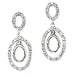 14k White Gold & Diamond Triple Circle Earrings (0.34ctw)