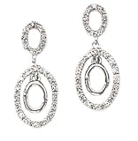 14k White Gold & Diamond Triple Circle Earrings (0.34ctw)