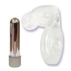 Doc Johnson Single Play Vibrating UR3 Penis Ring, ClearDoc Johnson Single Play Vibrating UR3 Penis Ring