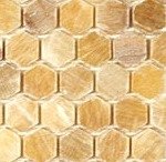 Honey Onyx Hexagon 1" (SAMPLE) Polished