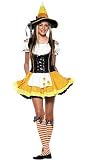 Kandy-Korn-Witch-Teen-Junior-Halloween-Costume-Size-Junior-ML-Dress-Size-7-9