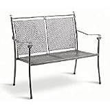 Kettler - 537-20 - Excelsior 2-Seat Bench Wrought Iron Patio Furniture - Iron Gray - 42 in.