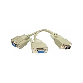 Euronetwork VGA splitter: 1x HD15 M to 2x HD15 F, 0.2m