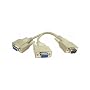150mm monitor splitter cable (1 x HD15M to 2 x HD15F)
