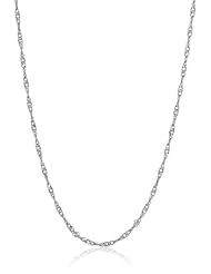 Sterling Silver Italian 1.40 mm Singapore Chain Necklace, 18"