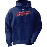 Majestic Cleveland Indians Navy Blue The Solid Full Zip Hoody Sweatshirt