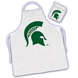 MICHIGAN STATE SPARTANS OFFICIAL CHEF'S APRON + OVEN MITT