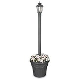 Williamsburg Citronella Flame Outdoor Post Lantern with Planter Finish: Iron