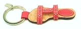 Coach Leather Pink Slip Sandal Keychain for Handbag