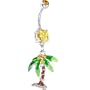 Citrine Gem Palm Tree Dangle Belly Ring