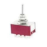 uxcell トグルスイッチ ミニトグルスイッチ 4PDT 4P2T ON-ON 12ネジ　ターミナル 6A/125VAC 2A/250VAC