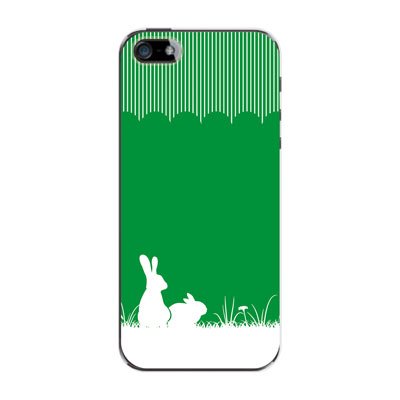 ２匹のうさぎ TYPE2 ウサギ 【グリーン】 / iPhone5ケース【iphone5 ケース カバー】【スマホケース】【スマートフォン ケース】